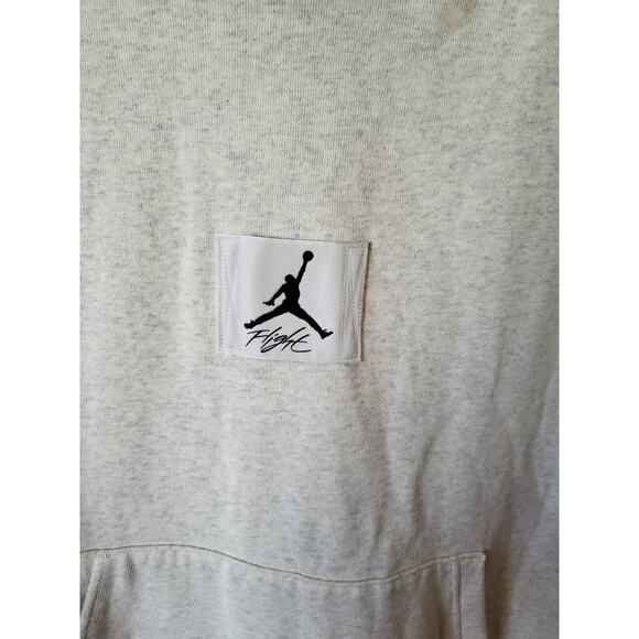 NEW NIKE AIR JORDAN FLIGHT PULLOVER HOODY OATMEAL HEATHER SIZE M DA9816-141 - Picture 2 of 6